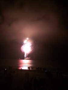 Seaside fireworks